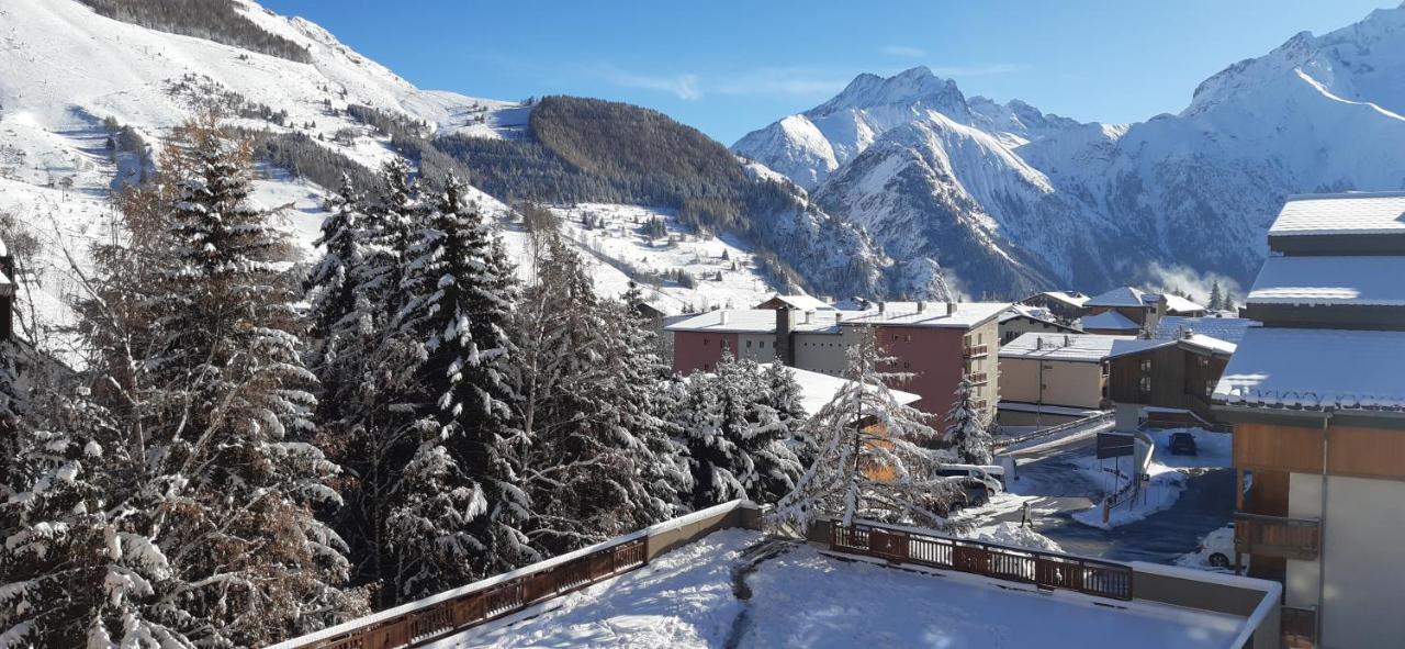 Charmant Studio 4 Pers Plein Centre Parking Prive Les Deux Alpes Exterior photo